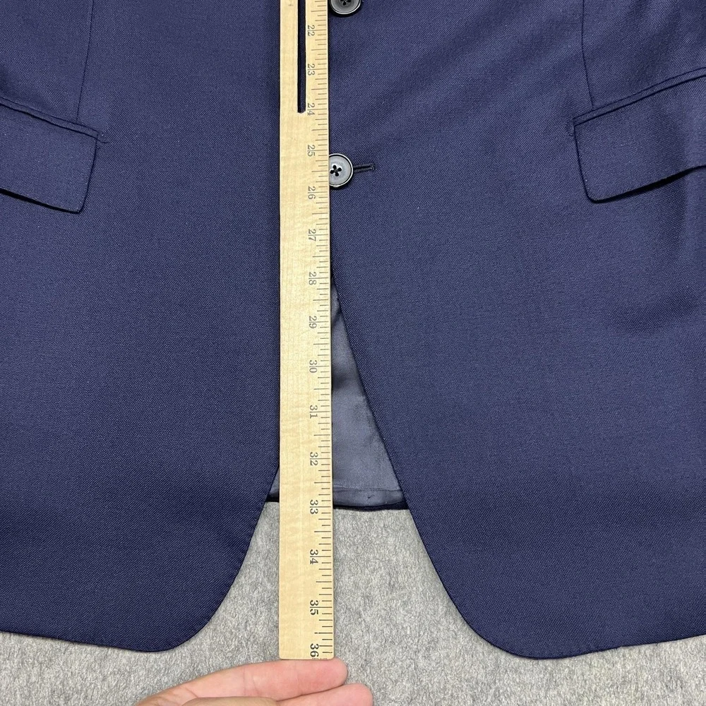 Ermenegildo Zegna Blazer Mens EU 58L Blue Wool Suit Jacket Trofeo Swiss FIT46L